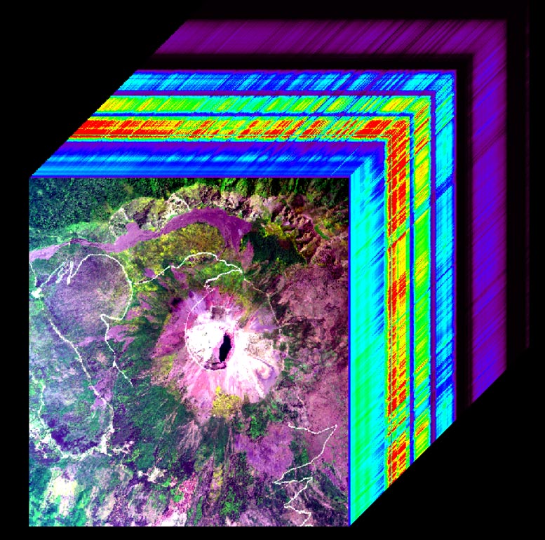 Hyperspectral Image Cube Mount Vesuvius Italy