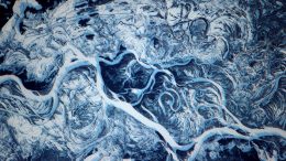 ISS Image of the Frozen Wild Dnieper River