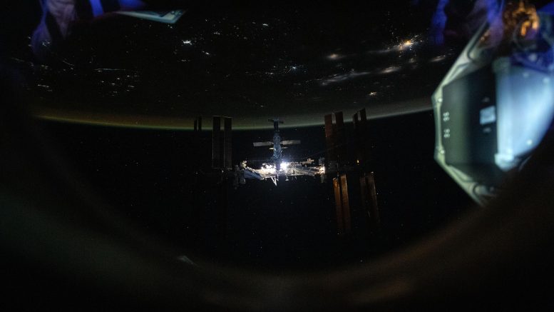 ISS International Space Station Night Earth