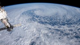 ISS Over Storm in Southeast Pacific Ocean