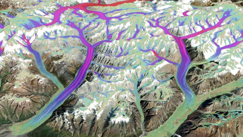 Ice flow rates for Alaska glaciers
