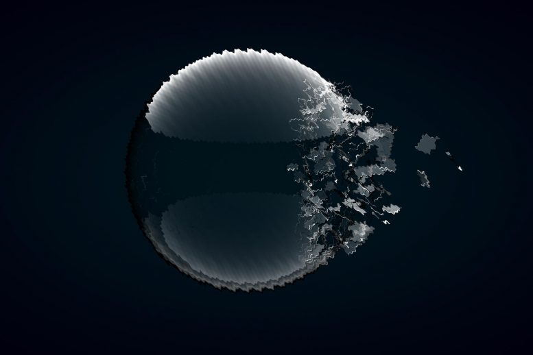 Ice Liquid Water Breaks Down Nanoscale Illustration