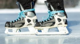 Ice Skater Frozen Lake