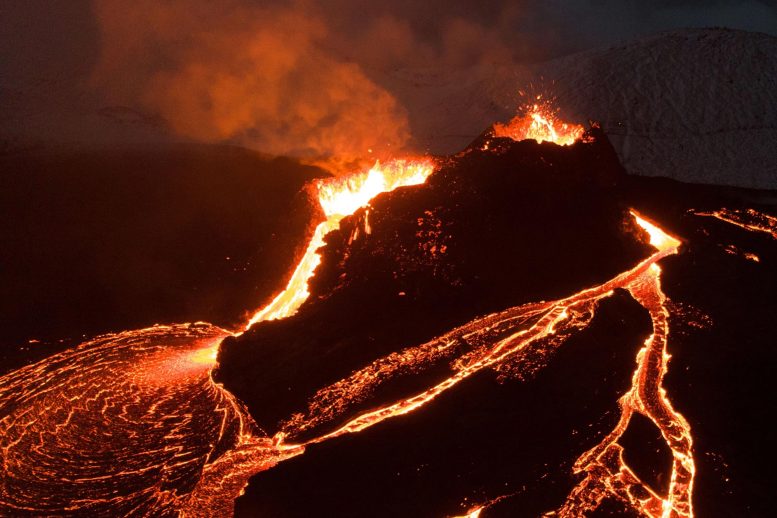 Iceland Volcano Lava Flow