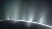 Illustration Shows Cassini Diving Through the Enceladus Plume