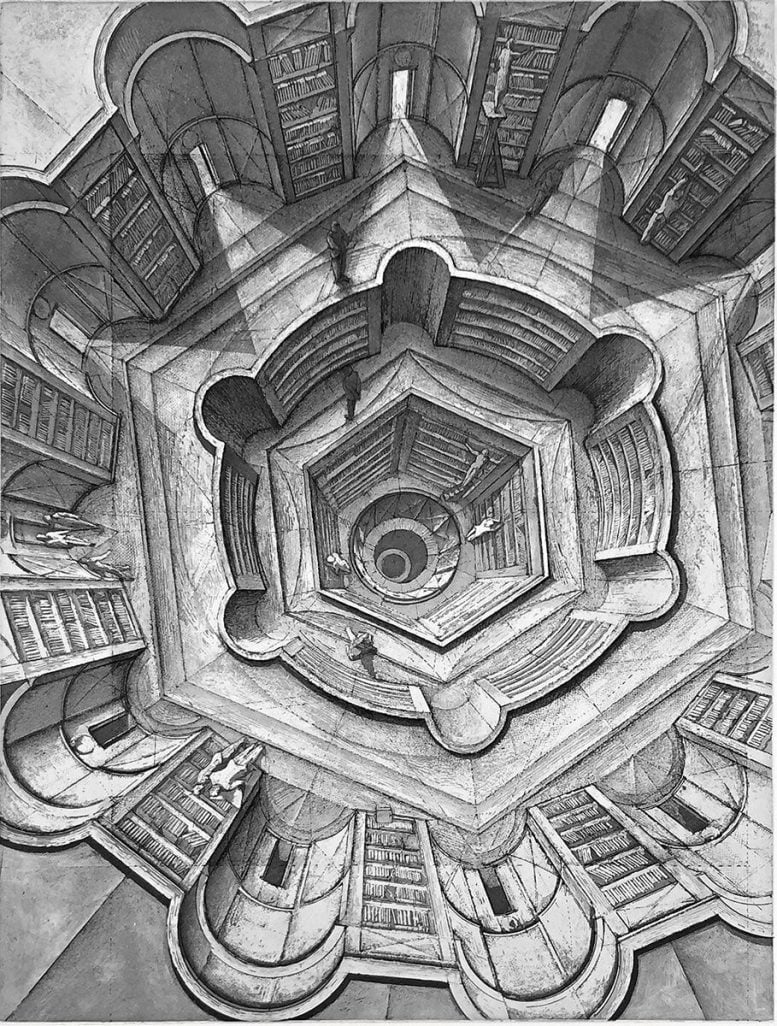 Para ilmuwan mengeksplorasi misteri autobiografi hipermnesia 2 Ilustrasi untuk Perpustakaan Babel