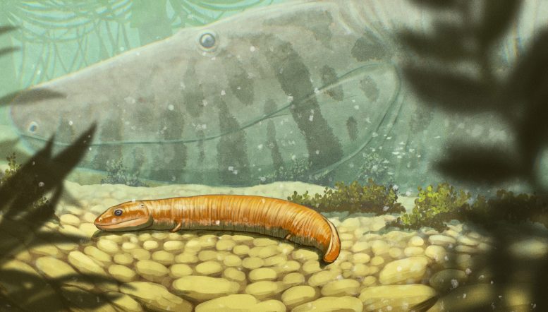 Illustration of Juvenile and Adult Embolomeres