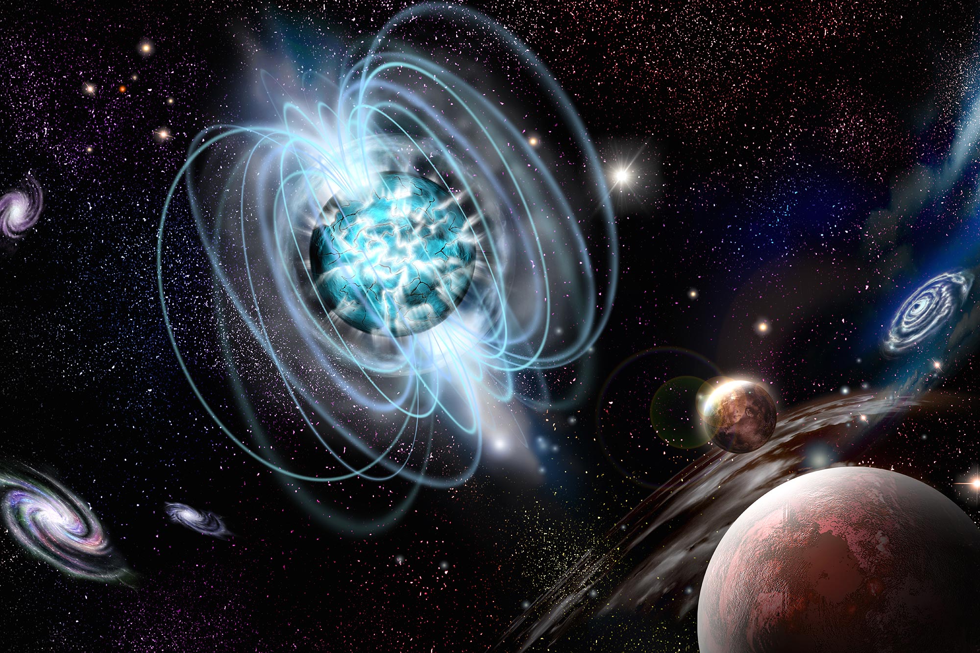 Illustration of Magnetar Magnetic Star