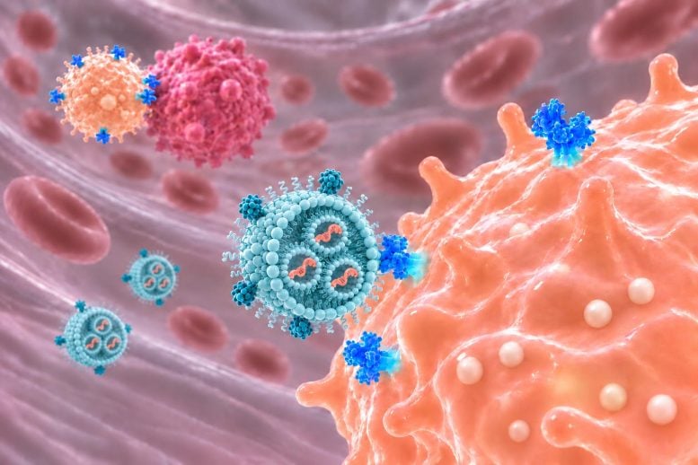 Illustration of Targeted mRNA Delivery to Natural Killer Cells