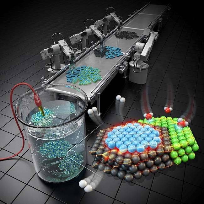 Illustration of the Mechanism of the Three Metal Hybrid Nanocatalyst for Hydrogen Evolution
