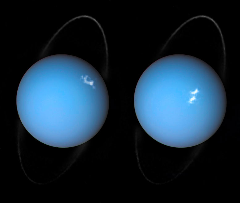 Image of the Aurorae on Uranus