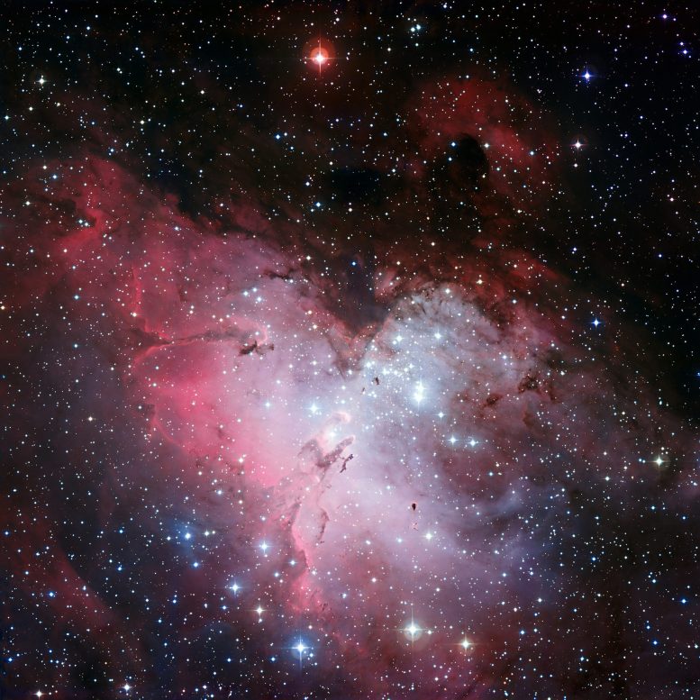 Image of the Eagle Nebula Shows Old Young Stars