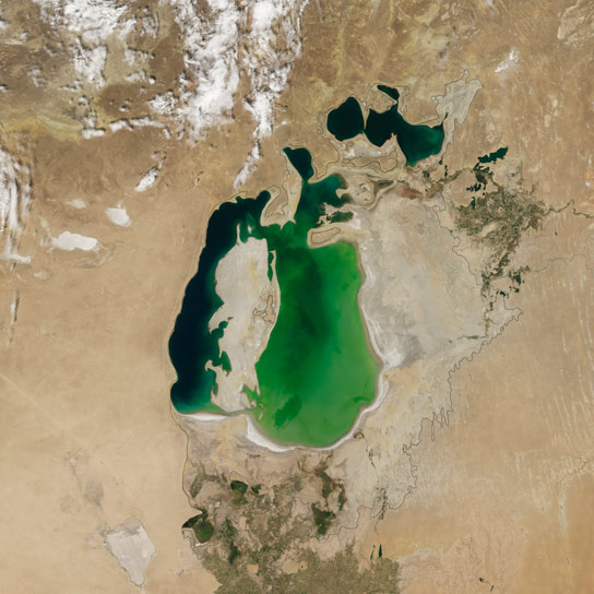 Images Show the Eastern Basin of the South Aral Sea is Completely Dry