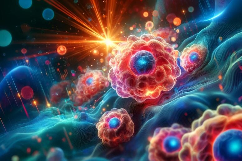 Immune Cells Cancer Therapy Art Concept