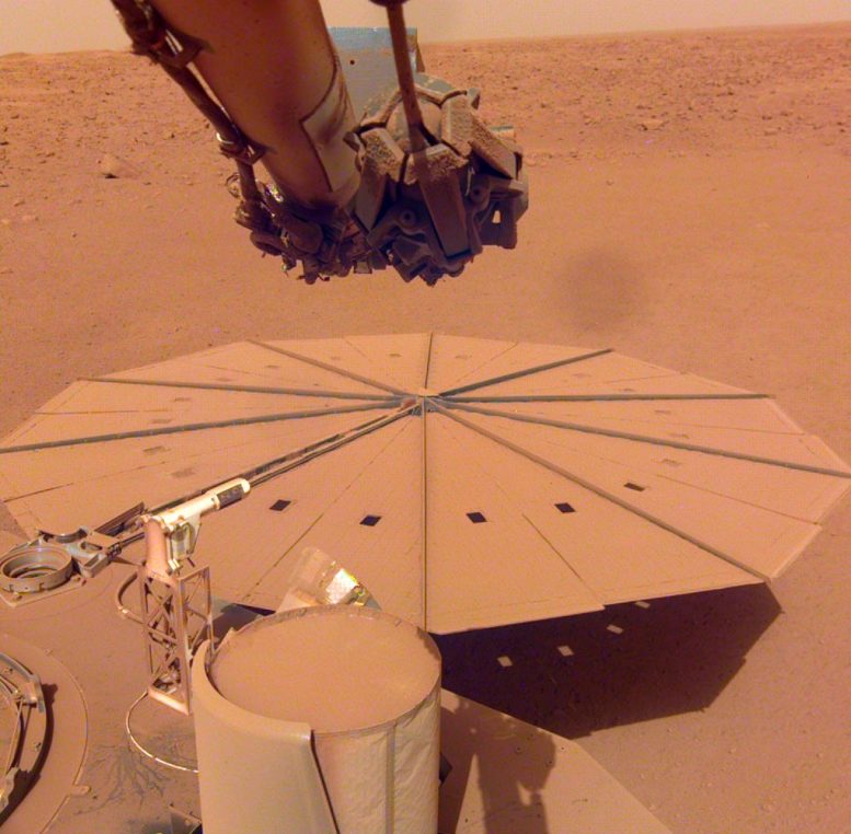 InSight Dust-Covered Solar Panel