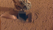 InSight Mole Taps Bottom of Lander Scoop Crop