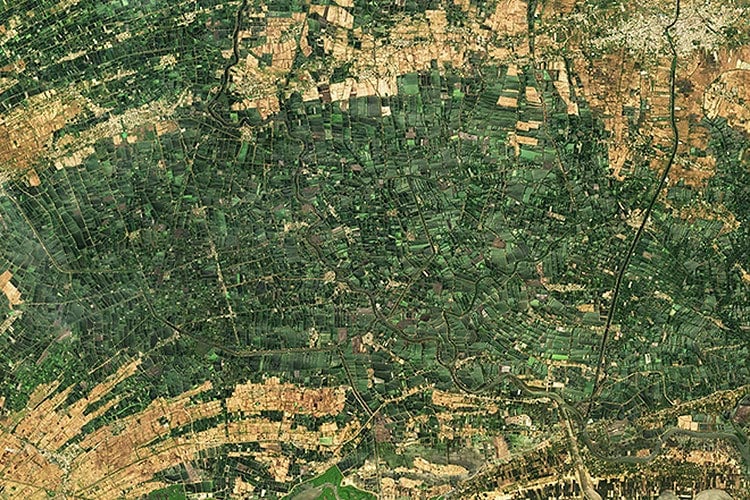 Indian State of Andhra Prades Satellite Image