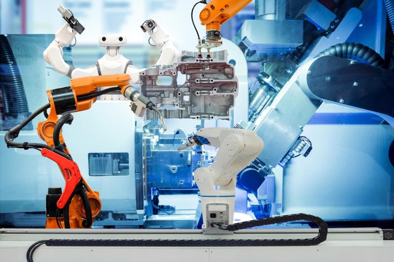 Industrial Robots Teamwork
