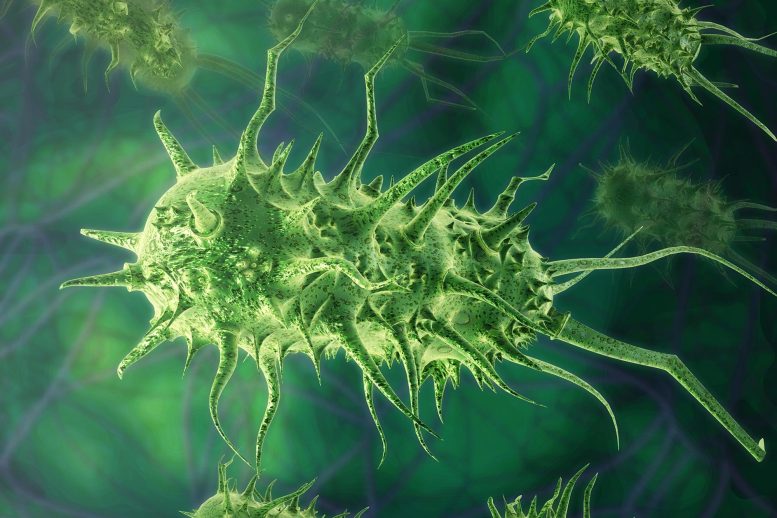 Infectious Bacteria Art Concept