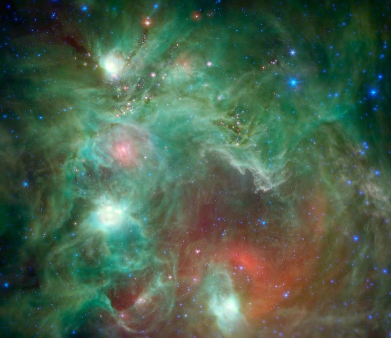 Infrared Image of the Star Forming Region NGC 2174