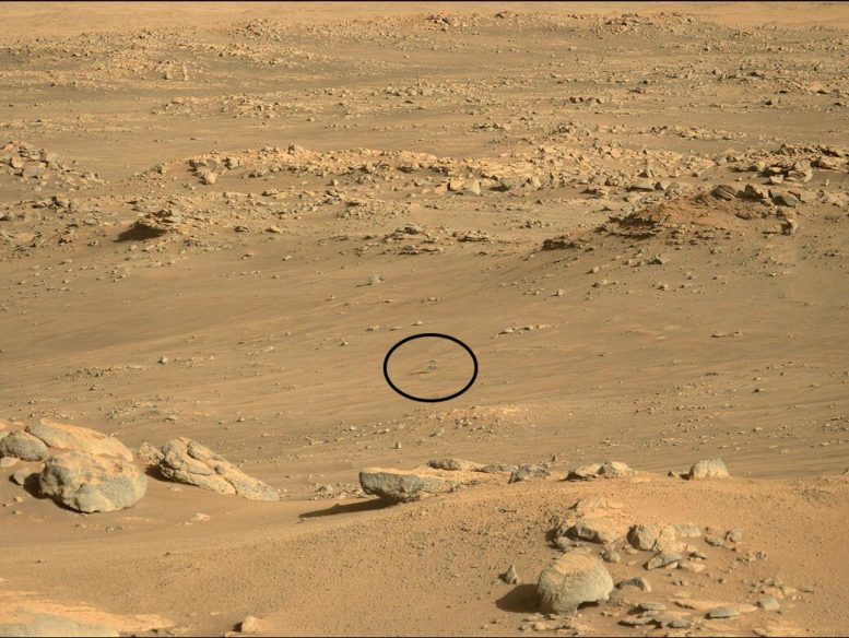هليكوبتر المريخ بارعة السطح المائل ملاحظة