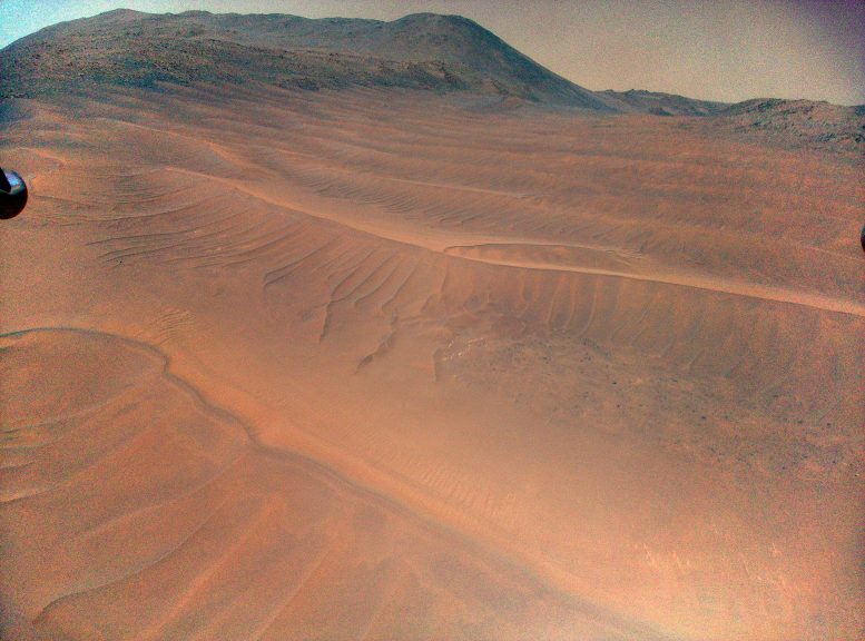 Ingenuity's View of Sand Ripples During Flight 70
