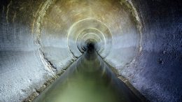 Inside Sewer Tunnel Pipe
