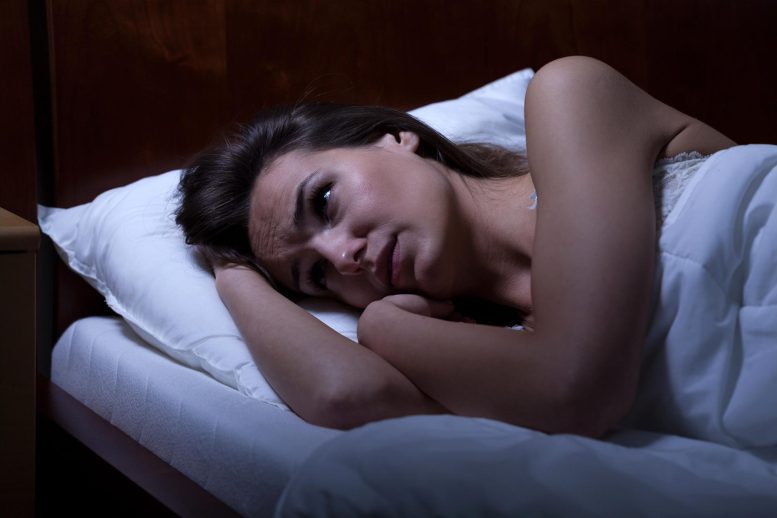 Insomnia.Woman Can't Sleep