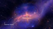 Inspiraling Streams of Enriched Gas Around Massive Galaxy
