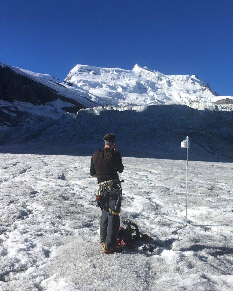 Installing a Station on a Glacier in the Swiss Alps