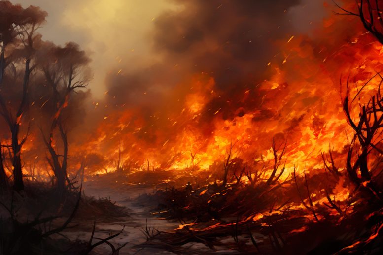 Intense Wildfire Illustration