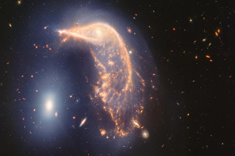 Webb celebra dos años con una vista espectacular de galaxias en interacción
