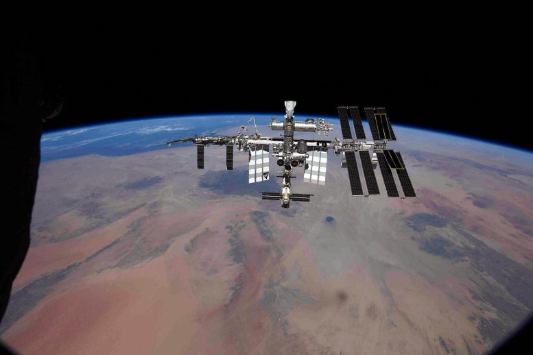 International Space Station Seen From Soyuz-MS18