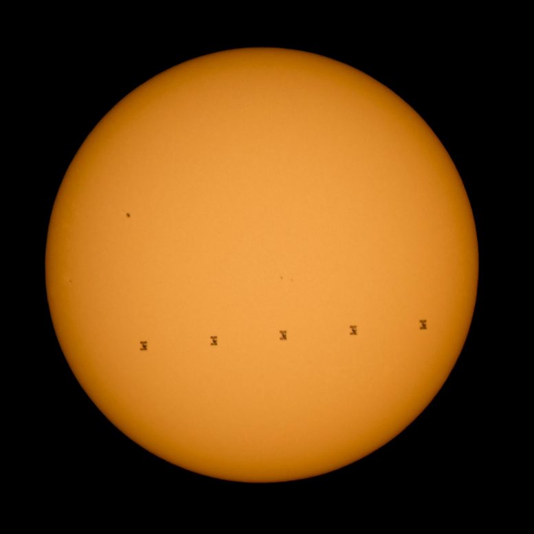 International Space Station Transits the Sun