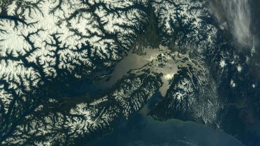 International Space Station Views Mount Rainier