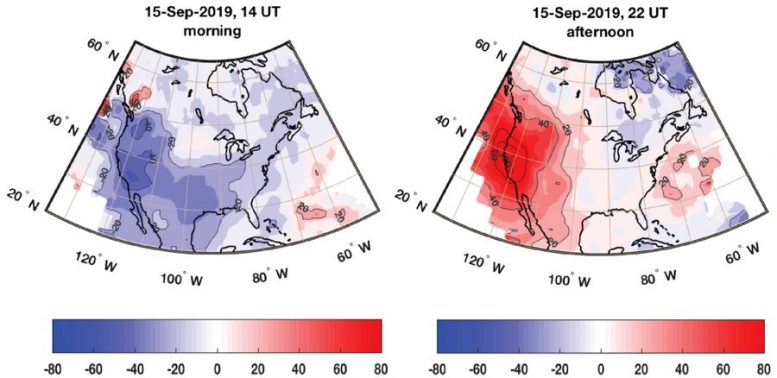 Ionospheric Anomalies Over North America 2019