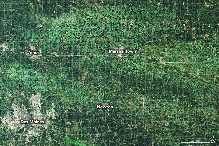 Iowa Fields After Derecho Annotated