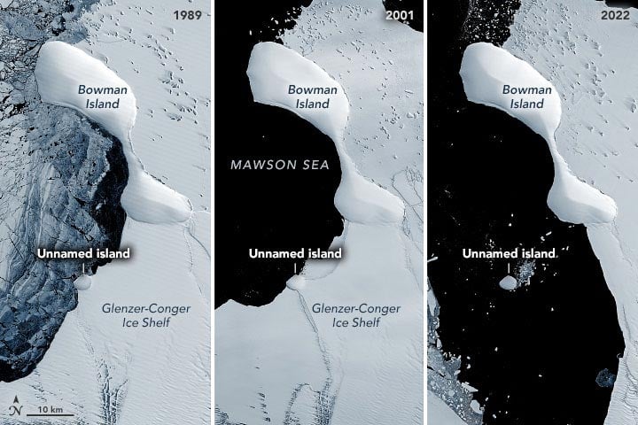 Island Found Eastern Coast of Antarctica Annotated