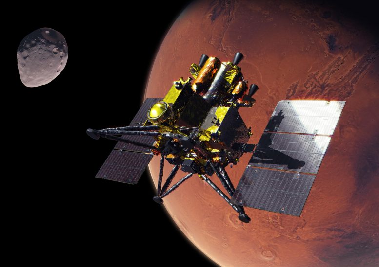 Nave espacial JAXA MMX en Marte