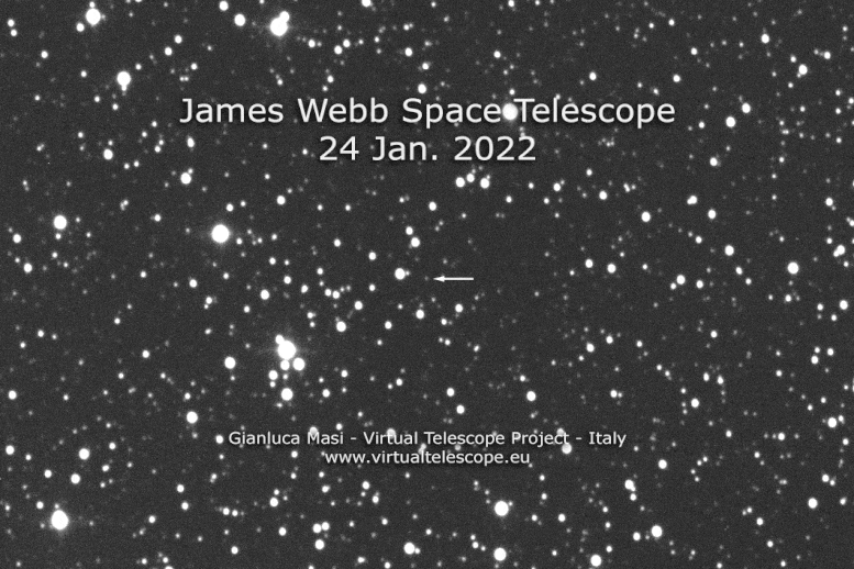 Telescopio espacial James Webb desde la Tierra