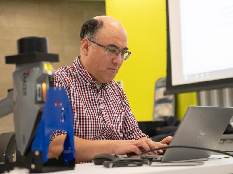 José Capriles at His Computer