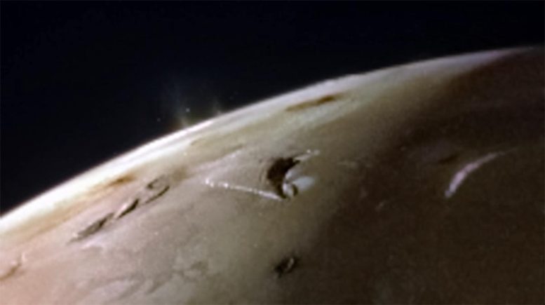 Juno Captures Two Active Volcanic Plumes on Jupiter’s Moon Io