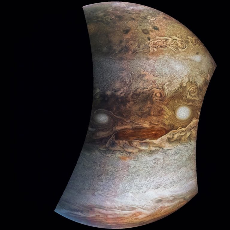 JunoCam Image of the ‘Face’ of Jupiter