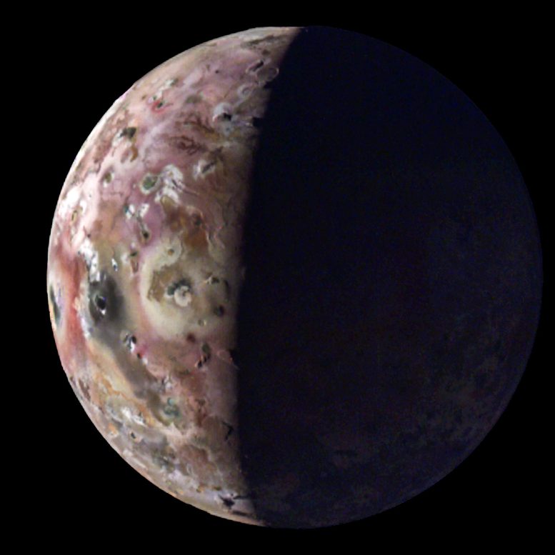 Juno Jupiter Moon Io אזור הקוטב הדרומי