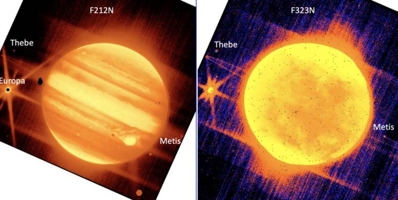 Jupiter Europa Thebe Metis Webb NIRCam