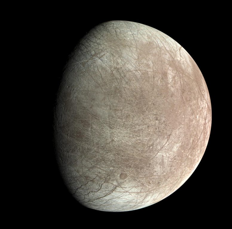 Jupiter Moon Europa Juno Close Flyby 2022