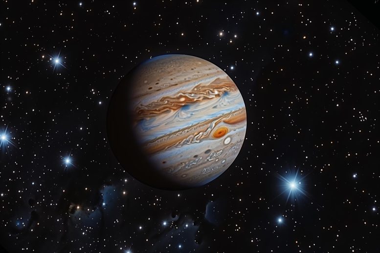 Jupiter Plows Through Pleiades