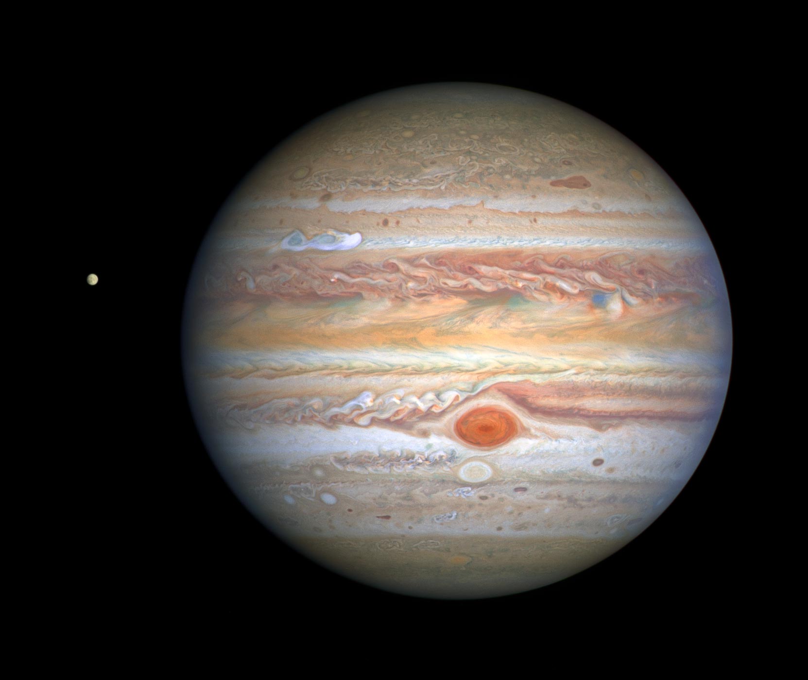 Hubble Captures Crisp New Portrait of Jupiterâ€™s Turbulent Storms Raging Across the Planet - SciTechDaily
