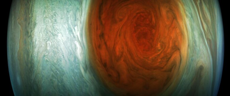 Jupiter's Great Red Spot (Enhanced Color)