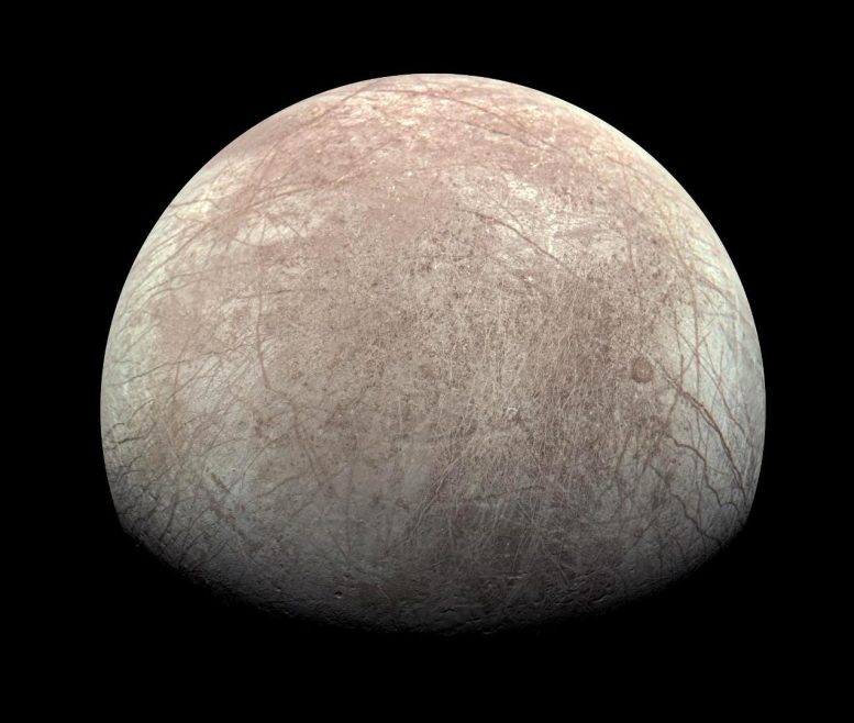 Jupiter's Icy Moon Europa JunoCam